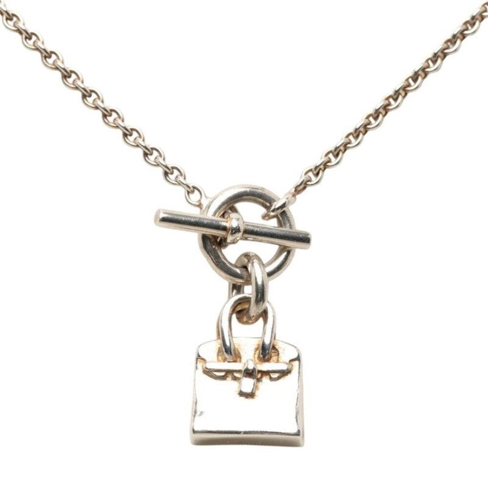 Hermes Birkin Amulet Necklace Sterling Silver 925